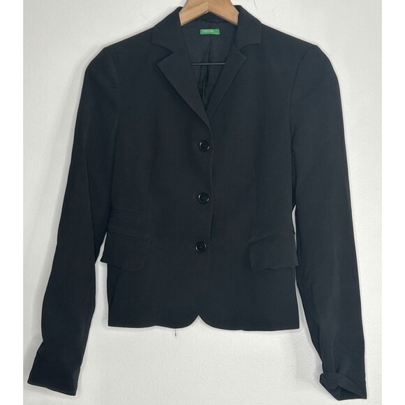 United Colors Of Benetton Jackets & Blazers - United Colors of Benetton TAGLIA Blazer Black size 38 Italy Capsule Wardrobe